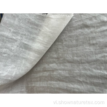 Tencil linen rayon đan xen vải lụa trong jacquard